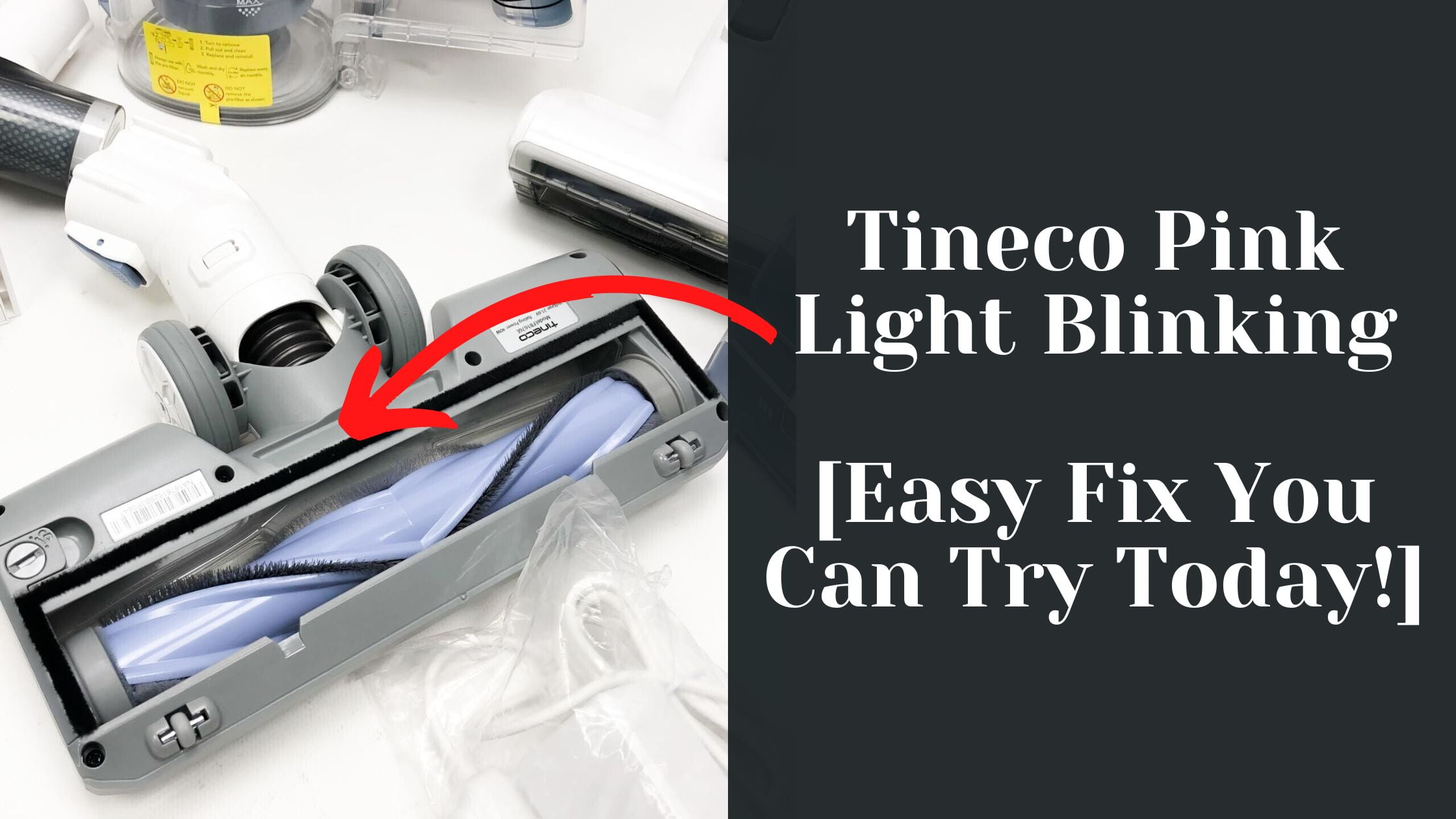 tineco self cleaning light flashing