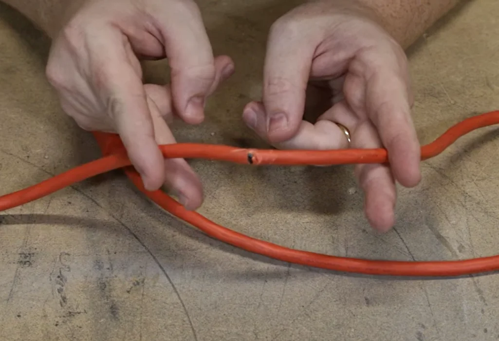 Damaged power cord