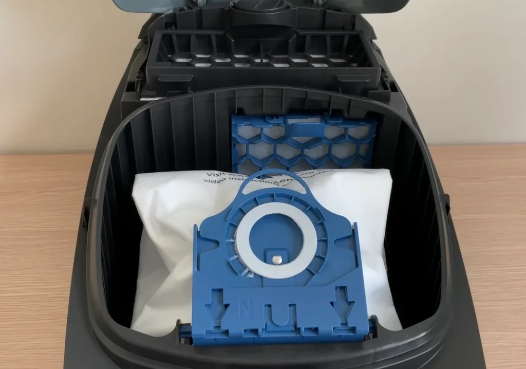 Changing Miele vacuum bag